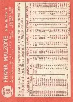 Back of Frank Malzone