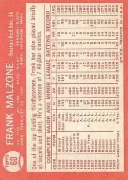 Back of Frank Malzone
