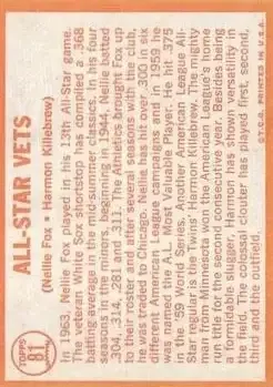 Back of Harmon Killebrew)