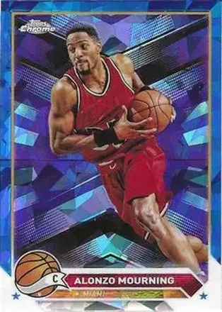2023-24 Topps Chrome Sapphire Edition #43 - Alonzo Mourning - Miami Heat