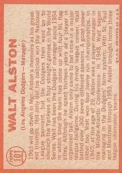Back of Walter Alston