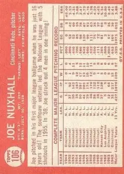 Back of Joe Nuxhall