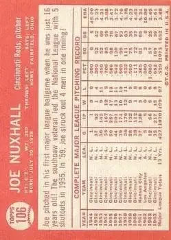 Back of Joe Nuxhall
