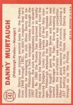 Back of Danny Murtaugh