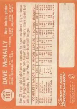 Back of Dave McNally