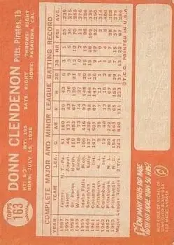 Back of Donn Clendenon