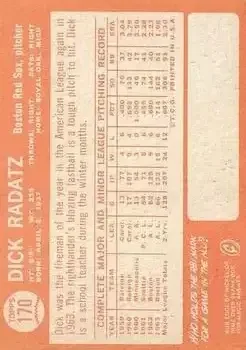 Back of Dick Radatz