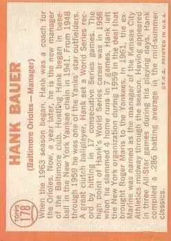 Back of Hank Bauer