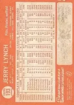 Back of Jerry Lynch