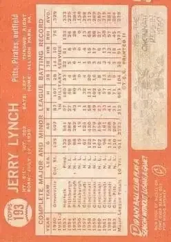 Back of Jerry Lynch