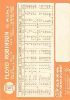 Back of Floyd Robinson