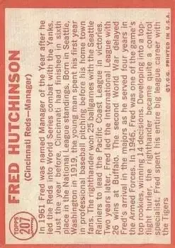 Back of Fred Hutchinson
