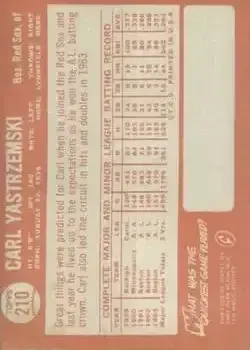Back of Carl Yastrzemski