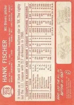 Back of Hank Fischer