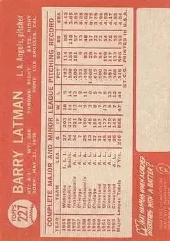 Back of Barry Latman