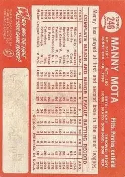 Back of Manny Mota