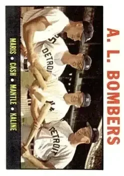 1964 Topps #331 Norm Cash & Al Kaline & Mickey Mantle & Roger Maris