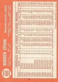 Back of Warren Spahn