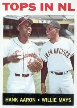 1964 Topps #423 Hank Aaron & Willie Mays