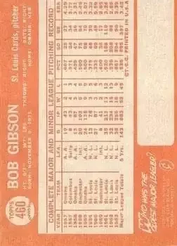 Back of Bob Gibson