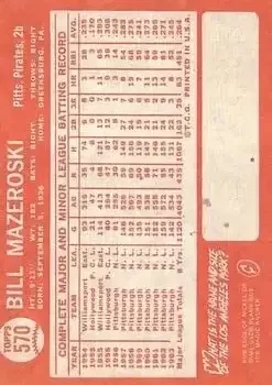 Back of Bill Mazeroski