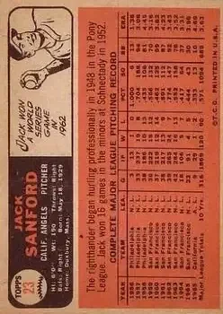Back of Jack Sanford