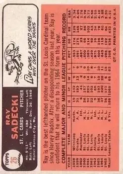 Back of Ray Sadecki