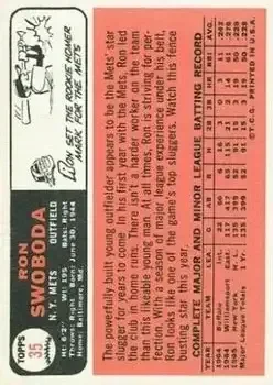 Back of Ron Swoboda