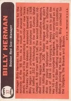 Back of Billy Herman