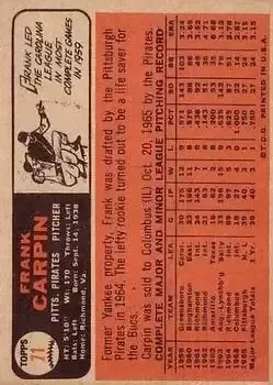 Back of Frank Carpin