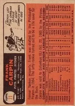 Back of Frank Carpin