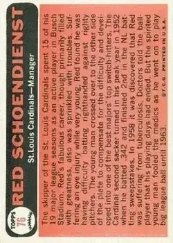 Back of Al Schoendienst