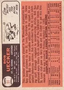 Back of Bob Uecker