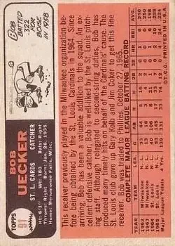 Back of Bob Uecker