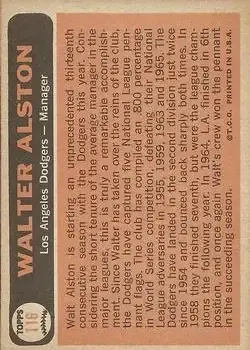 Back of Walter Alston