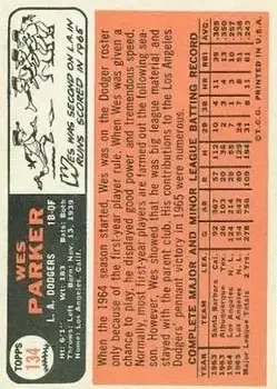 Back of Wes Parker