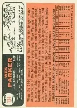 Back of Wes Parker