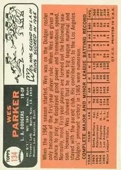 Back of Wes Parker