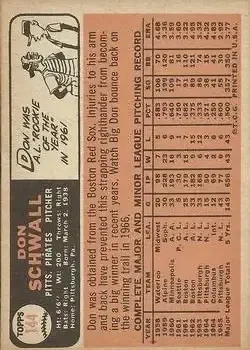 Back of Don Schwall