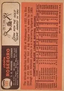Back of John Roseboro