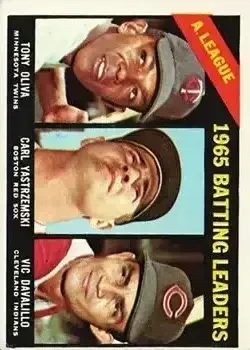 1966 Topps #216 Vic Davalillo & Tony Oliva & Carl Yastrzemski