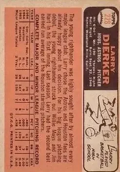 Back of Larry Dierker