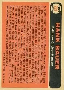 Back of Hank Bauer