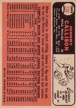Back of Johnny Callison