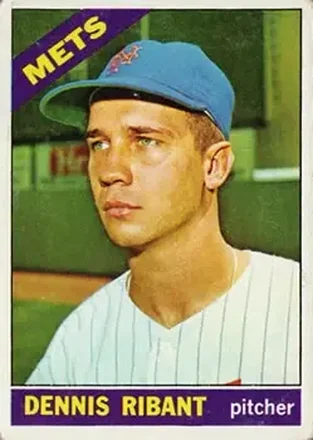 1966 Topps #241 - Dennis Ribant - New York Mets