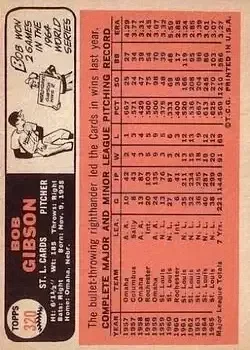 Back of Bob Gibson
