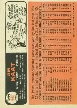 Back of Jim Kaat