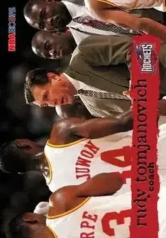 1995-96 Hoops #179 - Rudy Tomjanovich - Houston Rockets 1995-96 Hoops #179 - Rudy Tomjanovich - Houston Rockets