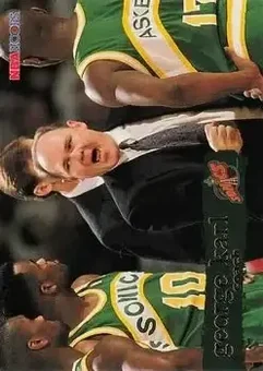1995-96 Hoops #193 - George Karl - Seattle SuperSonics 1995-96 Hoops #193 - George Karl - Seattle SuperSonics