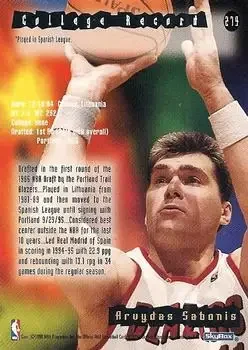 Back of Arvydas Sabonis